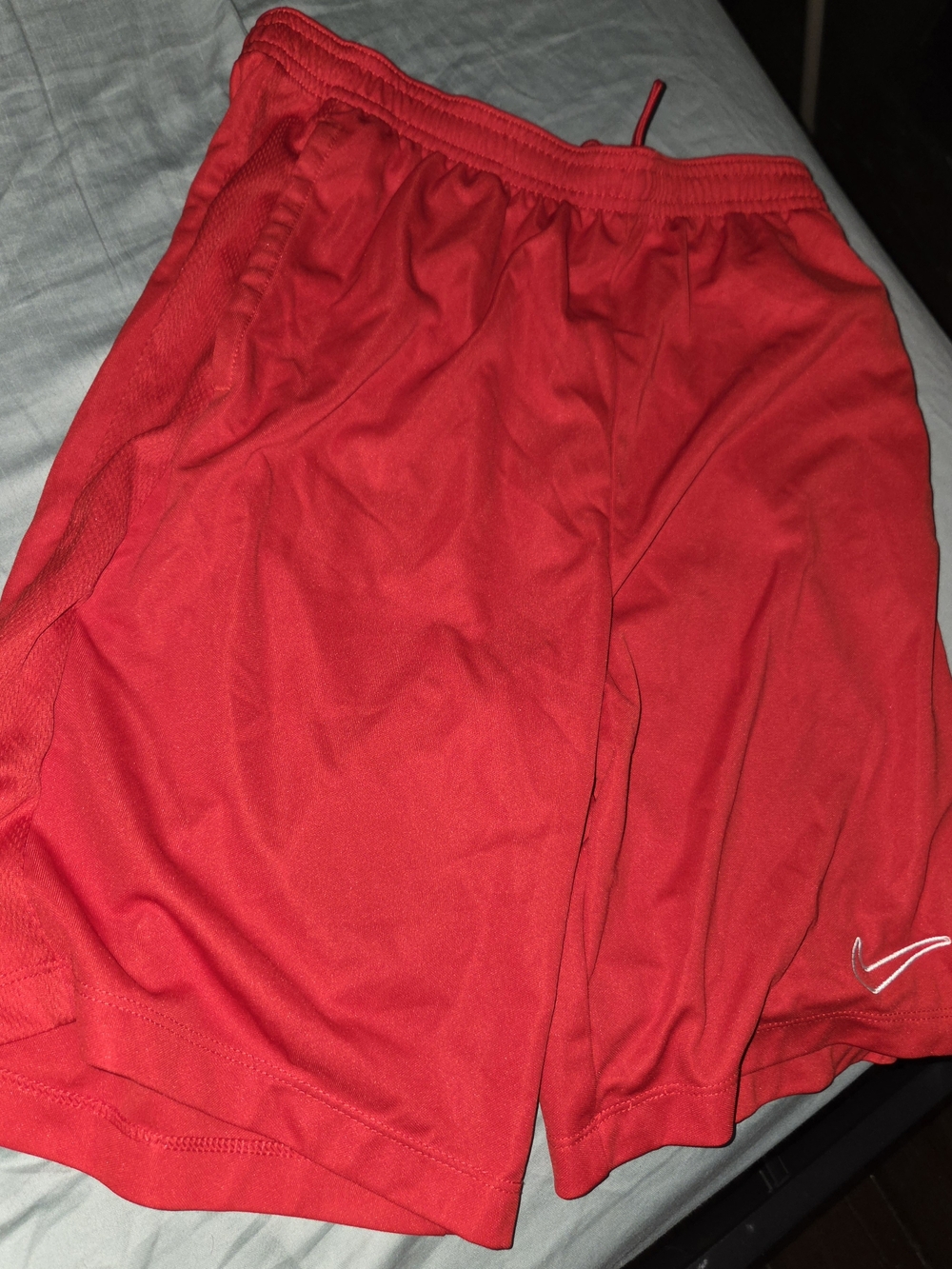 Red Nike Kids Athletic Shorts